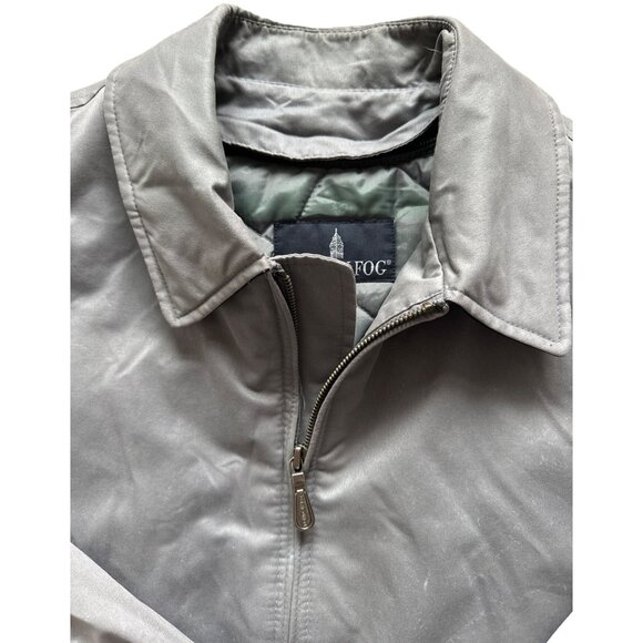 London Fog Mens Gray Jacket Size Large With Zipper & Button Closure - Picture 3 of 15